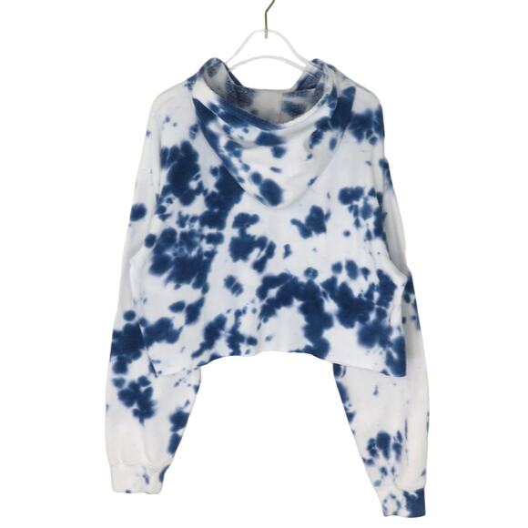 Urban Outfitters Blue Pink Floyd Tie Dye Cropped Hoodie Sweatshirt Medium - Picture 2 of 5